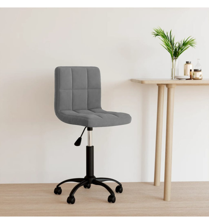 Chaise pivotante de bureau Gris foncé Velours | Mobilier & Déco