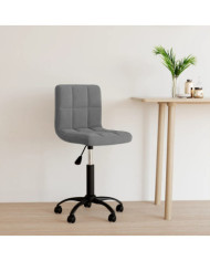 Chaise pivotante de bureau Gris foncé Velours | Mobilier & Déco