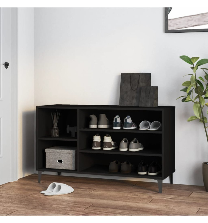 Armoire à chaussures Noir 102x36x60 cm Bois d'ingénierie | Mobilier & Déco