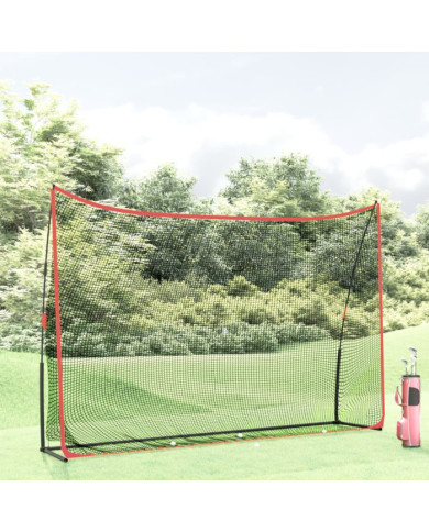 Filet d'entraînement de golf noir/rouge 305x91x213 cm polyester | Mobilier & Déco