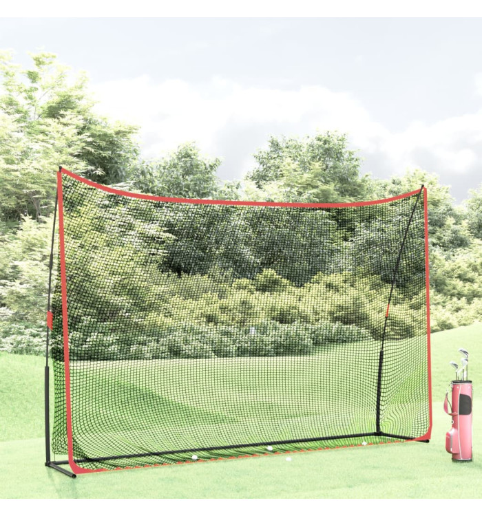 Filet d'entraînement de golf noir/rouge 305x91x213 cm polyester | Mobilier & Déco