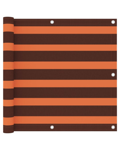 Écran de balcon Orange et marron 90x500 cm Tissu Oxford | Mobilier & Déco