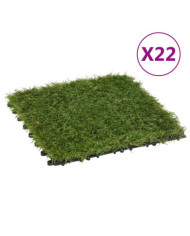 Carreaux de gazon artificiel 22 pcs Vert 30x30 cm | Mobilier & Déco