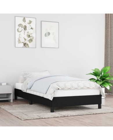 Cadre de lit sans matelas noir 80x200 cm tissu | Mobilier & Déco