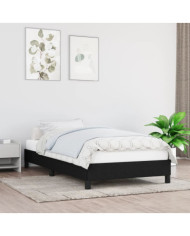 Cadre de lit sans matelas noir 80x200 cm tissu | Mobilier & Déco