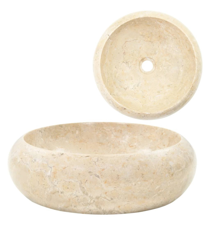 Lavabo 40 x 12 cm Marbre Crème | Mobilier & Déco