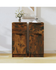 Buffets 2 pcs Chêne fumé 30x30x70 cm Bois d'ingénierie | Mobilier & Déco