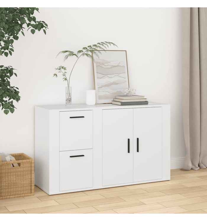 Buffet Blanc 100x33x59,5 cm Bois d'ingénierie | Mobilier & Déco