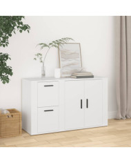 Buffet Blanc 100x33x59,5 cm Bois d'ingénierie | Mobilier & Déco
