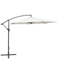 Parasol de jardin en porte-à-faux 3 m blanc sable | Mobilier & Déco