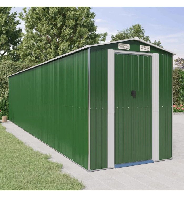 Abri de jardin Vert 192x855x223 cm Acier galvanisé | Mobilier & Déco
