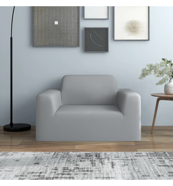 Housse extensible de canapé Gris Jersey de polyester | Mobilier & Déco
