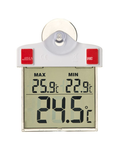Nature Thermomètre numérique de fenêtre 13 x 10 x 3 cm | Mobilier & Déco