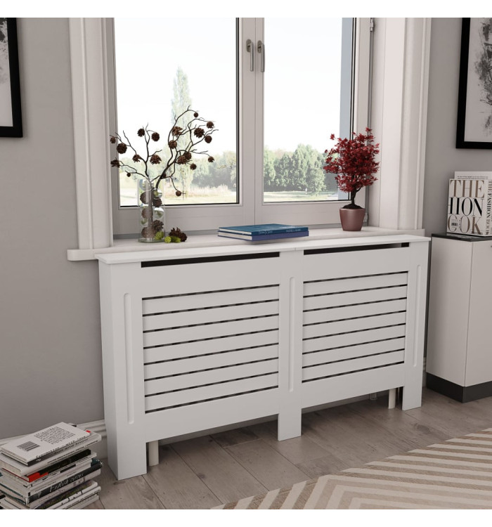 Cache-radiateurs 2 pcs Blanc 152x19x81,5 cm MDF | Mobilier & Déco