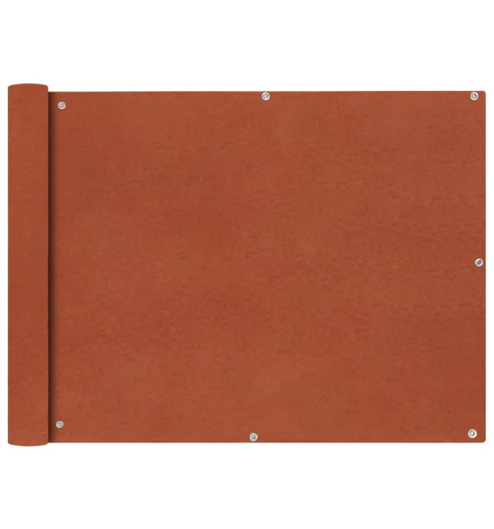 Écran de balcon en tissu Oxford 90x400 cm Ocre marron | Mobilier & Déco