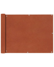 Écran de balcon en tissu Oxford 90x400 cm Ocre marron | Mobilier & Déco