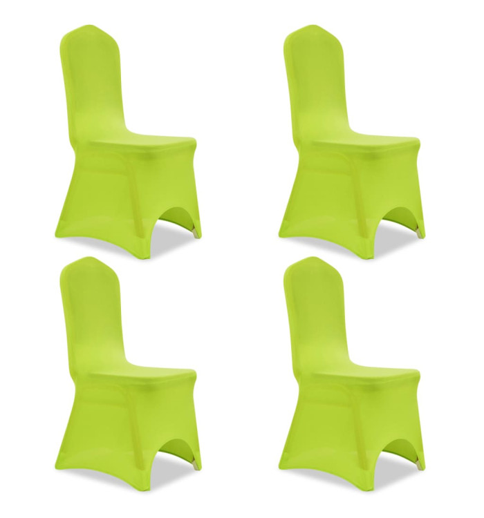 Housse de chaise extensible 4 pcs vert | Mobilier & Déco