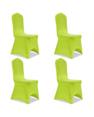 Housse de chaise extensible 4 pcs vert | Mobilier & Déco