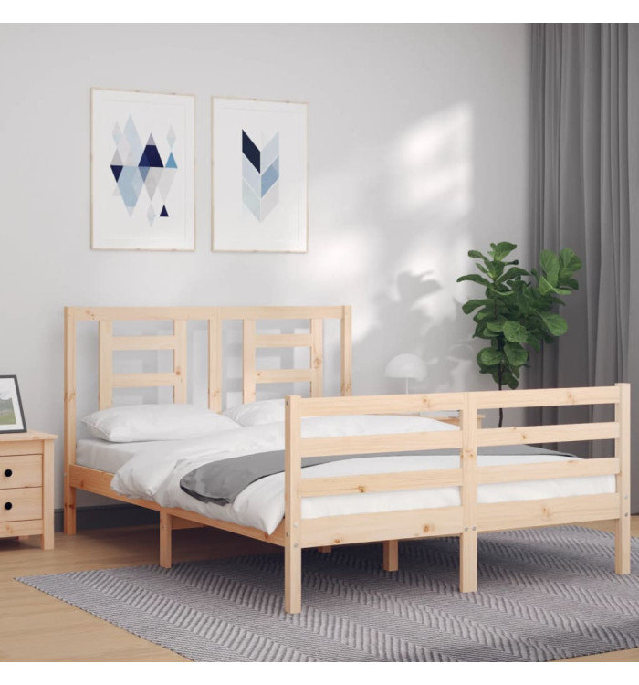 Cadre de lit sans matelas bois massif | Mobilier & Déco