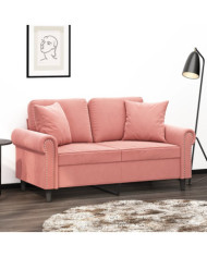 Coussins décoratifs lot de 2 Rose 40x40 cm Velours | Mobilier & Déco
