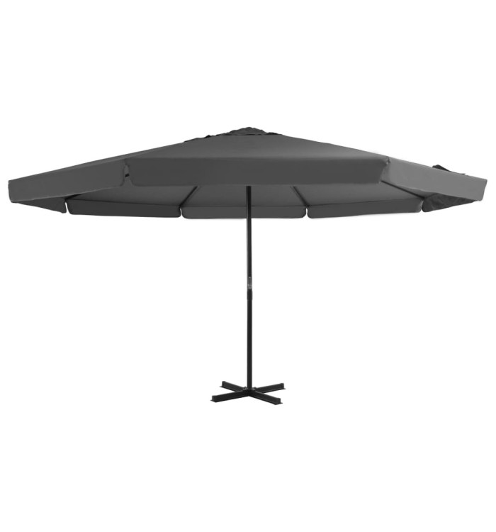 Parasol d'extérieur avec mât en aluminium 500 cm anthracite | Mobilier & Déco