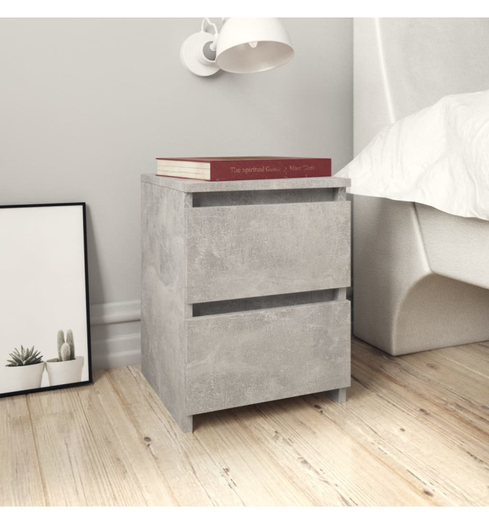 Table de chevet Gris béton 30x30x40 cm Bois d’ingénierie | Mobilier & Déco