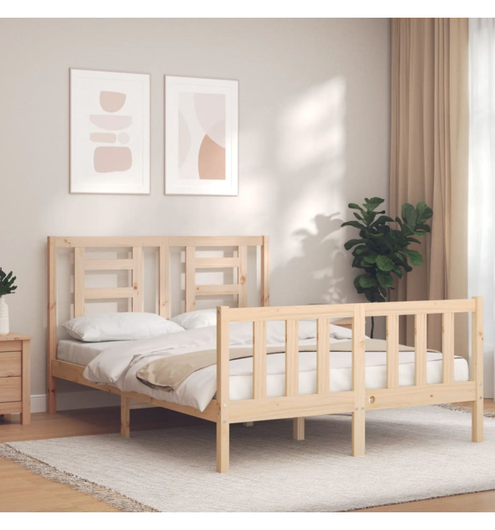 Cadre de lit sans matelas bois de pin massif | Mobilier & Déco