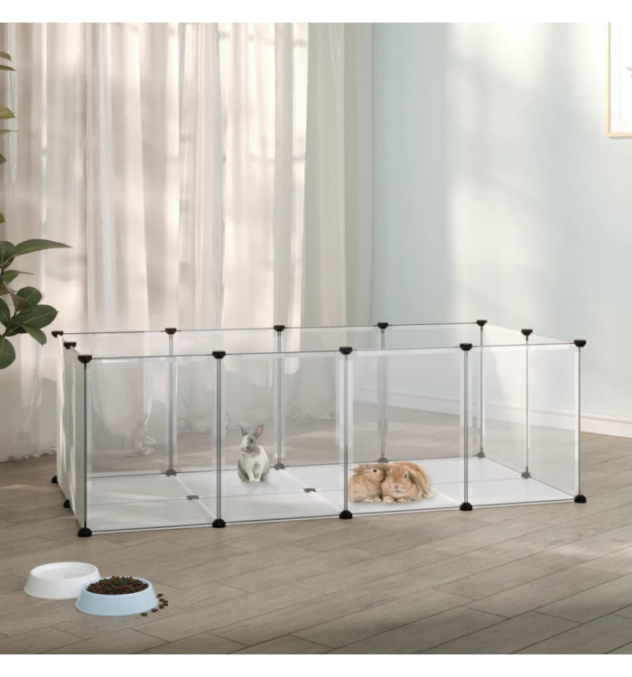 Cage pour petits animaux Transparent 144x74x46,5 cm PP et Acier | Mobilier & Déco