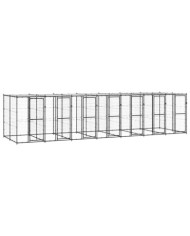 Chenil extérieur Acier avec toit 16,94 m² | Mobilier & Déco