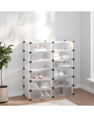 Étagère à chaussures Transparent 94,5x36,5x106 cm PP | Mobilier & Déco