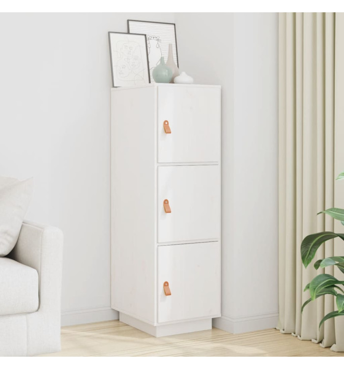 Buffet haut Blanc 34x40x108,5 cm Bois massif de pin | Mobilier & Déco