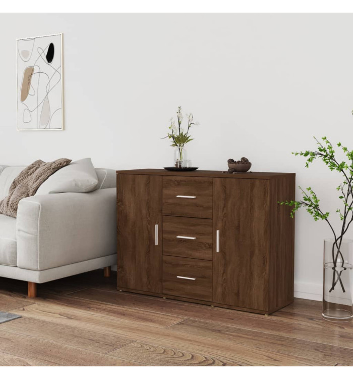 Buffet Chêne marron 91x29,5x65 cm Bois d'ingénierie | Mobilier & Déco