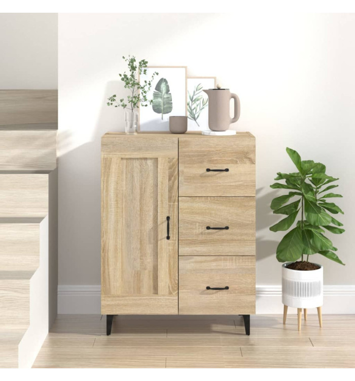 Buffet Chêne sonoma 69,5x34x90 cm Bois d'ingénierie | Mobilier & Déco