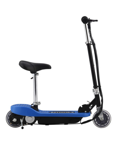 Trottinette électrique avec siège 120 W Bleu | Mobilier & Déco