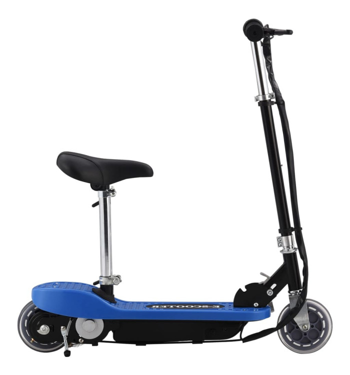 Trottinette électrique avec siège 120 W Bleu | Mobilier & Déco
