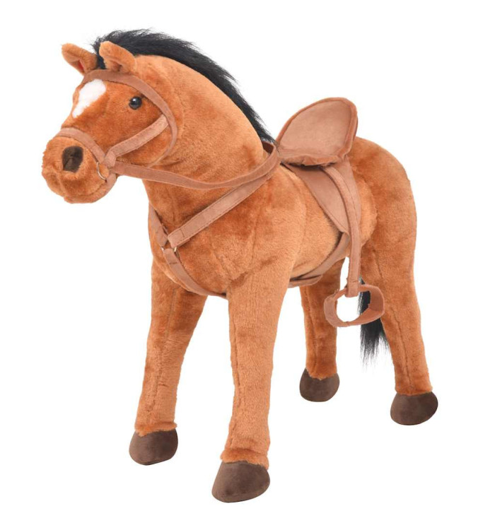 Jouet en peluche Cheval Marron | Mobilier & Déco