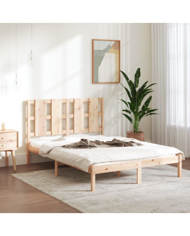 Cadre de lit sans matelas 140x190 cm bois de pin massif | Mobilier & Déco
