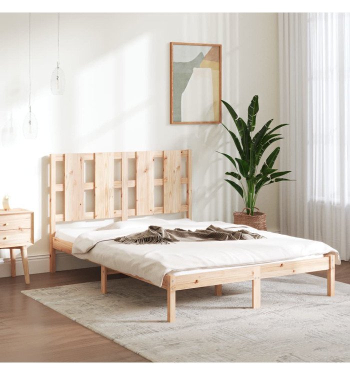 Cadre de lit sans matelas 140x190 cm bois de pin massif | Mobilier & Déco