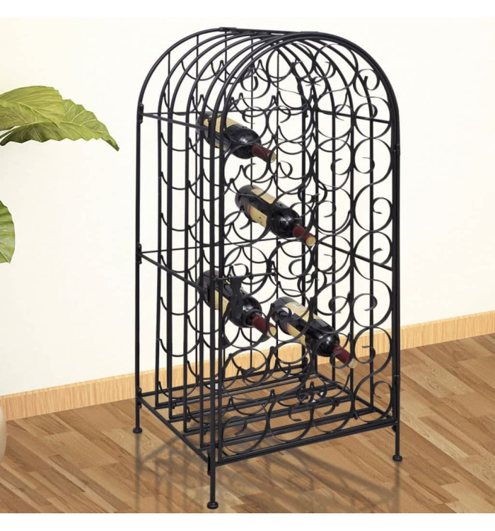 Casier à bouteilles pour 35 bouteilles Métal | Mobilier & Déco