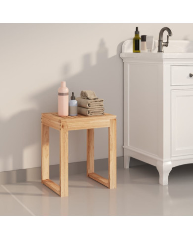 Tabouret de salle de bain 40x30x46 cm Bois massif de noyer | Mobilier & Déco