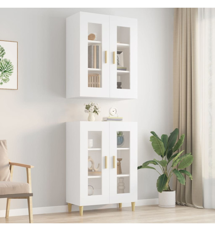 Armoire murale suspendue Blanc 69,5x34x90 cm | Mobilier & Déco