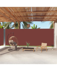 Auvent latéral rétractable Marron 220x1000 cm | Mobilier & Déco
