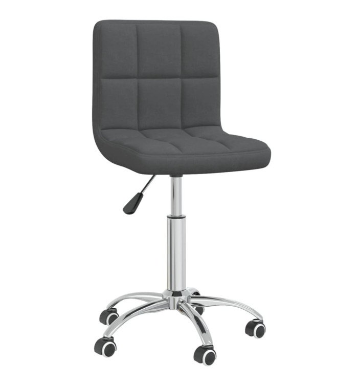 Chaise pivotante de salle à manger Gris foncé Tissu | Mobilier & Déco