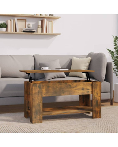Table basse Chêne fumé 101x49x52 cm Bois d'ingénierie | Mobilier & Déco