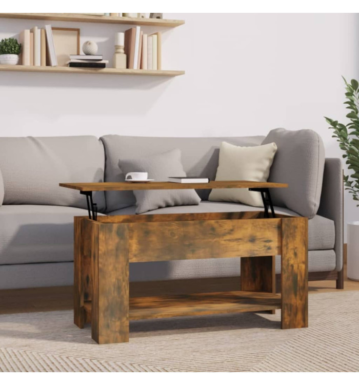 Table basse Chêne fumé 101x49x52 cm Bois d'ingénierie | Mobilier & Déco