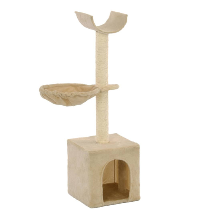 Arbre à chat avec griffoirs en sisal 105 cm Beige | Mobilier & Déco
