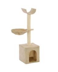 Arbre à chat avec griffoirs en sisal 105 cm Beige | Mobilier & Déco