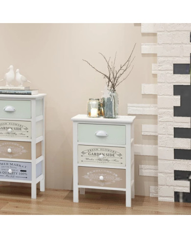 Armoire de rangement en style français 3 tiroirs Bois | Mobilier & Déco