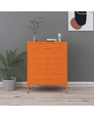 Commode Orange 80x35x101,5 cm Acier | Mobilier & Déco