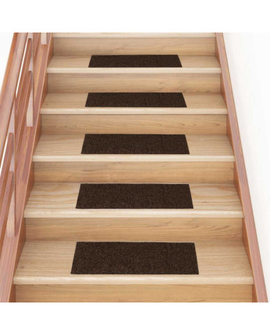 Tapis d'escalier autocollants Rectangulaire 15 pcs 60x25 cm | Mobilier & Déco